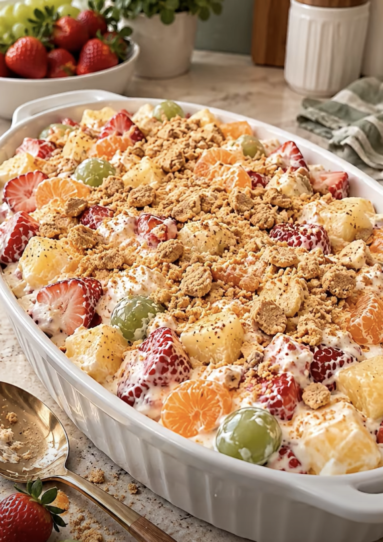 Creamy Cheesecake Fruit Salad – Easy No-Bake Dessert for Every Occasion