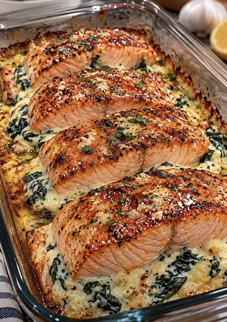 Brown Sugar Glazed Stuffed Salmon Seafood Fillets