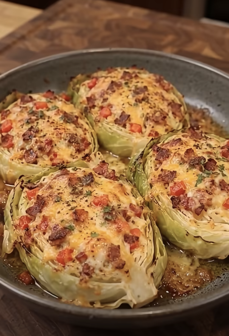 Sela Cabbage Boats with Cheese and Turkey Bacon – Easy Cheesy Low-Carb Recipe
