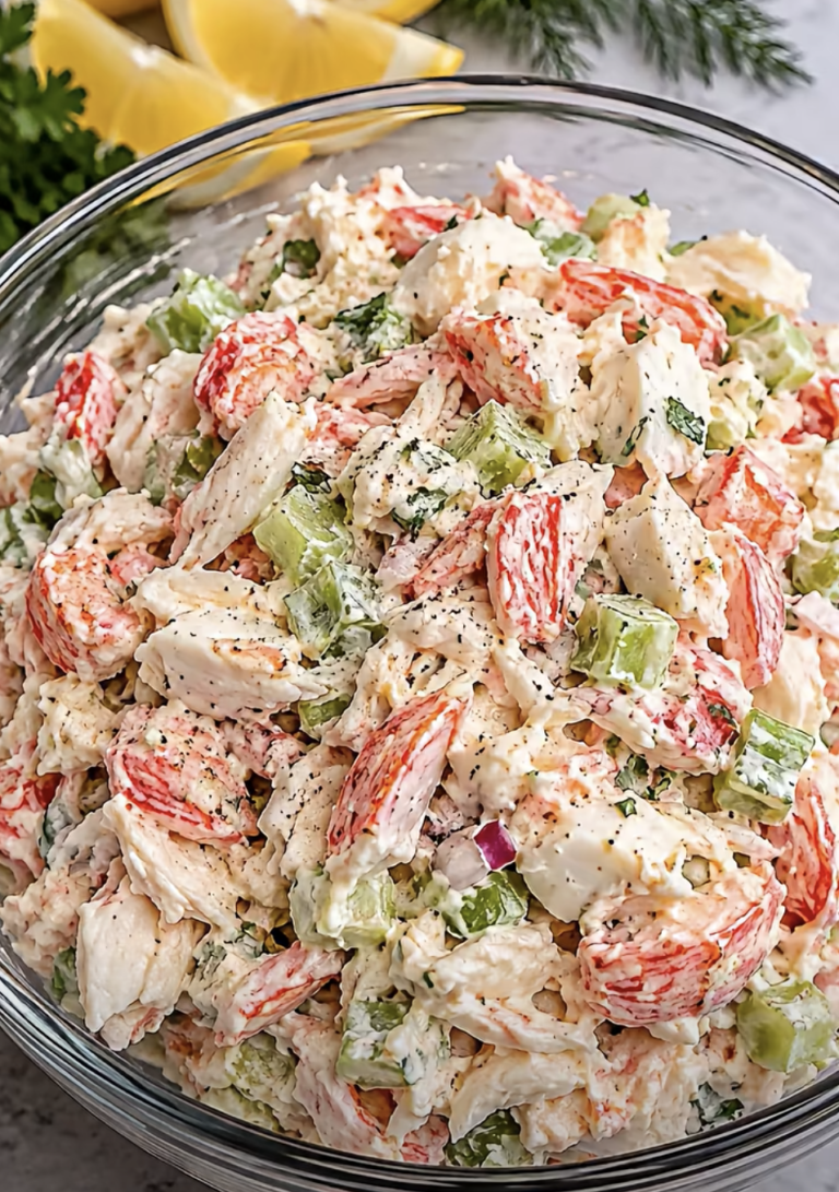 Classic Creamy Crab Salad – Easy, Fresh, and Delicious Seafood Recipe