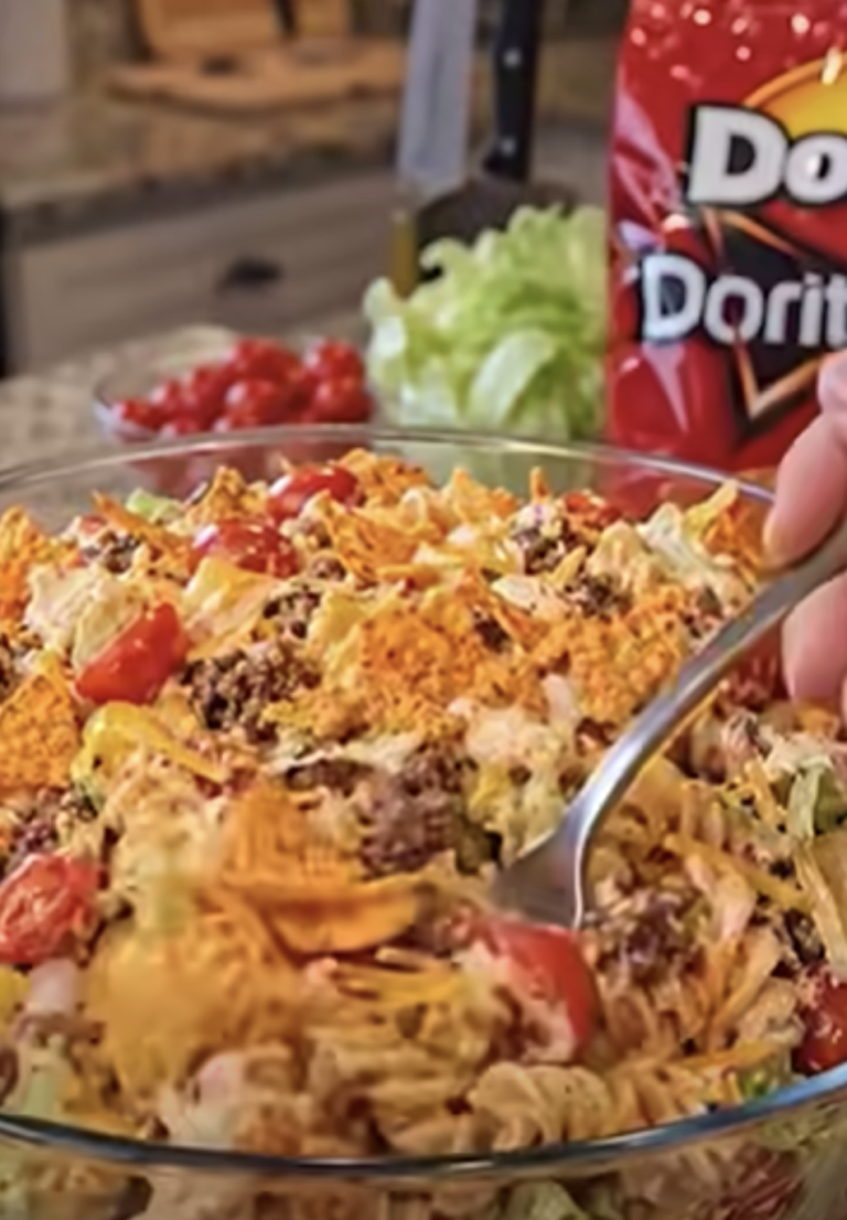 Doritos Locos Taco Pasta Salad – Easy, Cheesy, Crunchy Taco Ranch Recipe