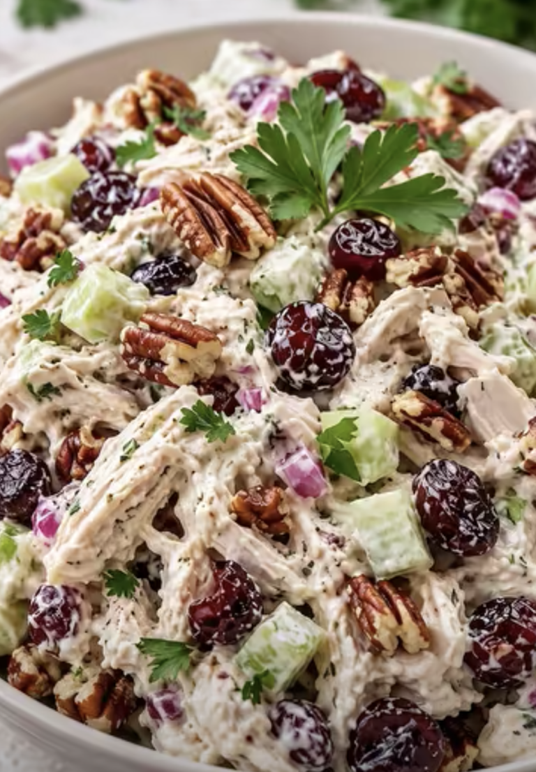 Cranberry Pecan Chicken Salad: Easy Creamy Chicken Salad Recipe