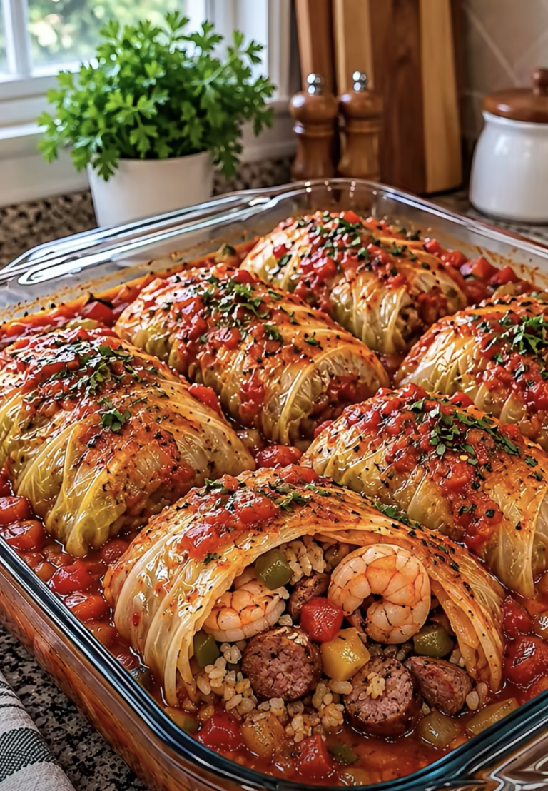 Cajun Shrimp and Beef Sausage Stuffed Cabbage – A Bold Southern Comfort Recipe