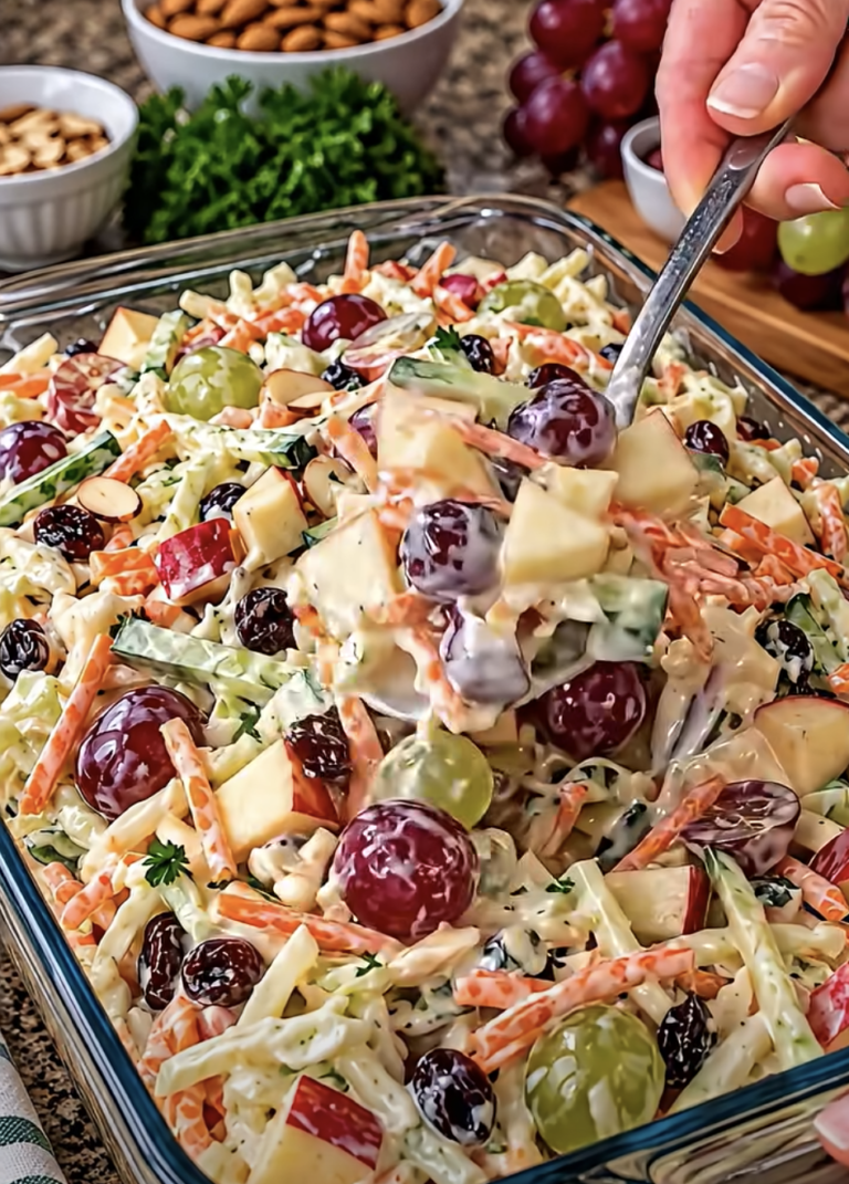 Fruits and Vegetable Salad with Creamy Dreamy Dressing – Fresh, Sweet & Crunchy