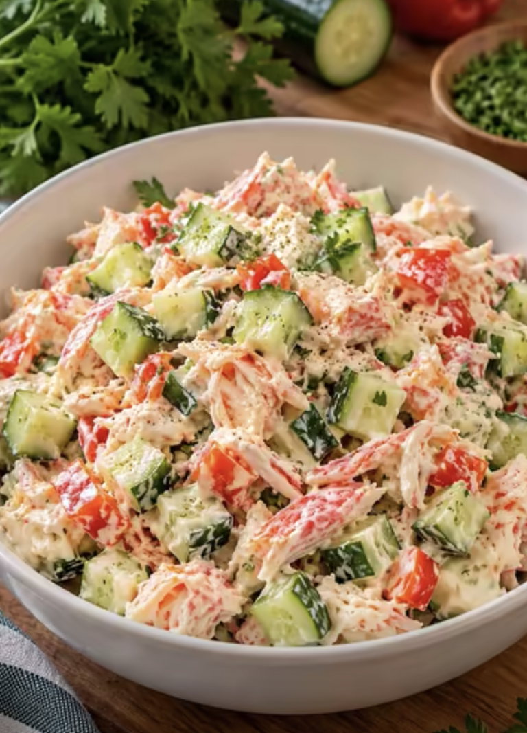 Creamy Crab & Cucumber Salad – Fresh, Crunchy & Delicious!