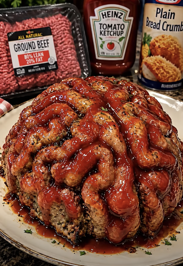 Halloween Brain Meatloaf – A Spooky, Juicy & Delicious Halloween Dinner