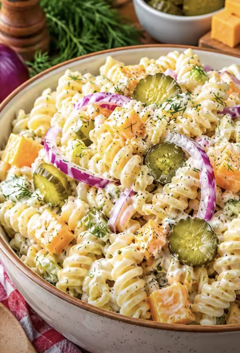 Creamy Dill Pickle Pasta Salad – Easy, Tangy, and Delicious Recipe