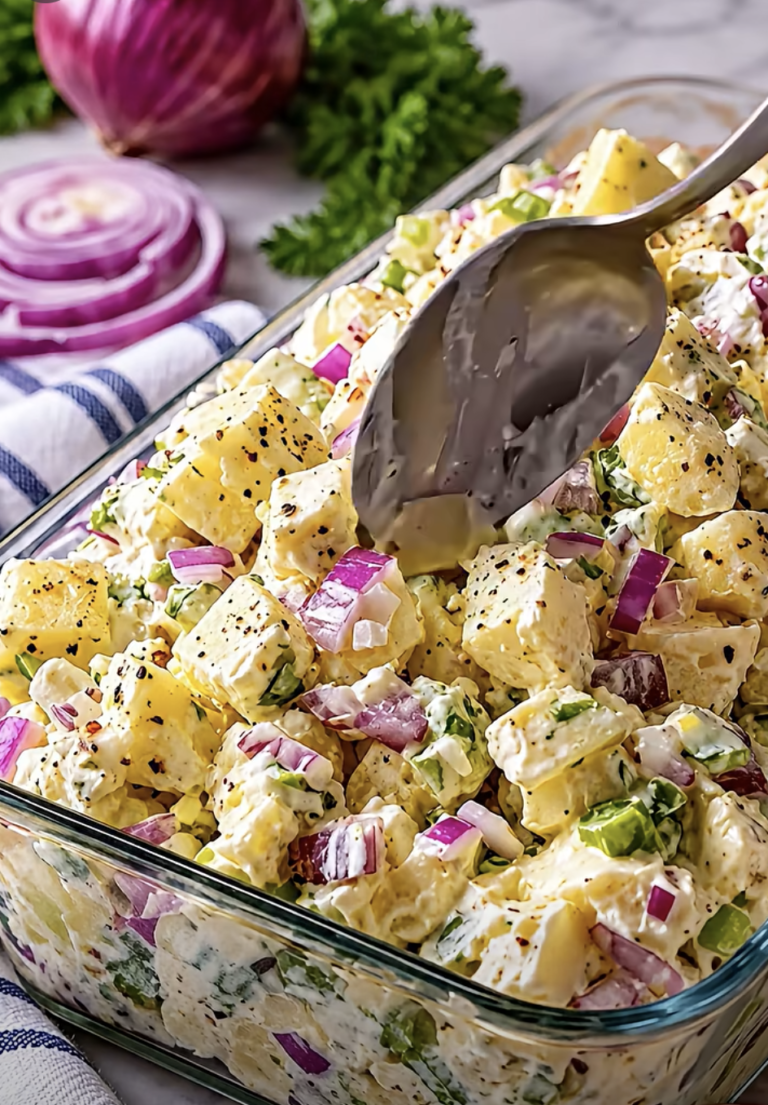 Creamy Red Onion Potato Salad – Easy, Tangy, and Delicious Homemade Recipe