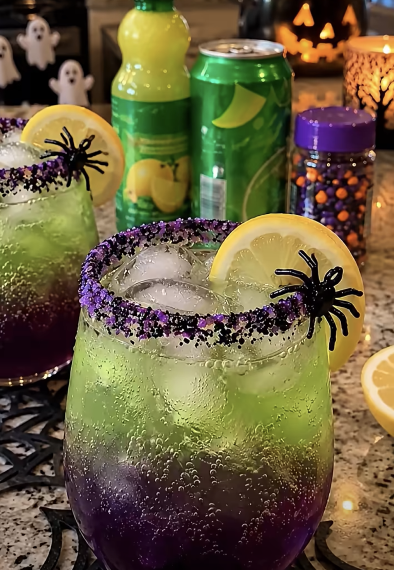 Witches Brew Lemonade – Easy Spooky Green Halloween Party Drink