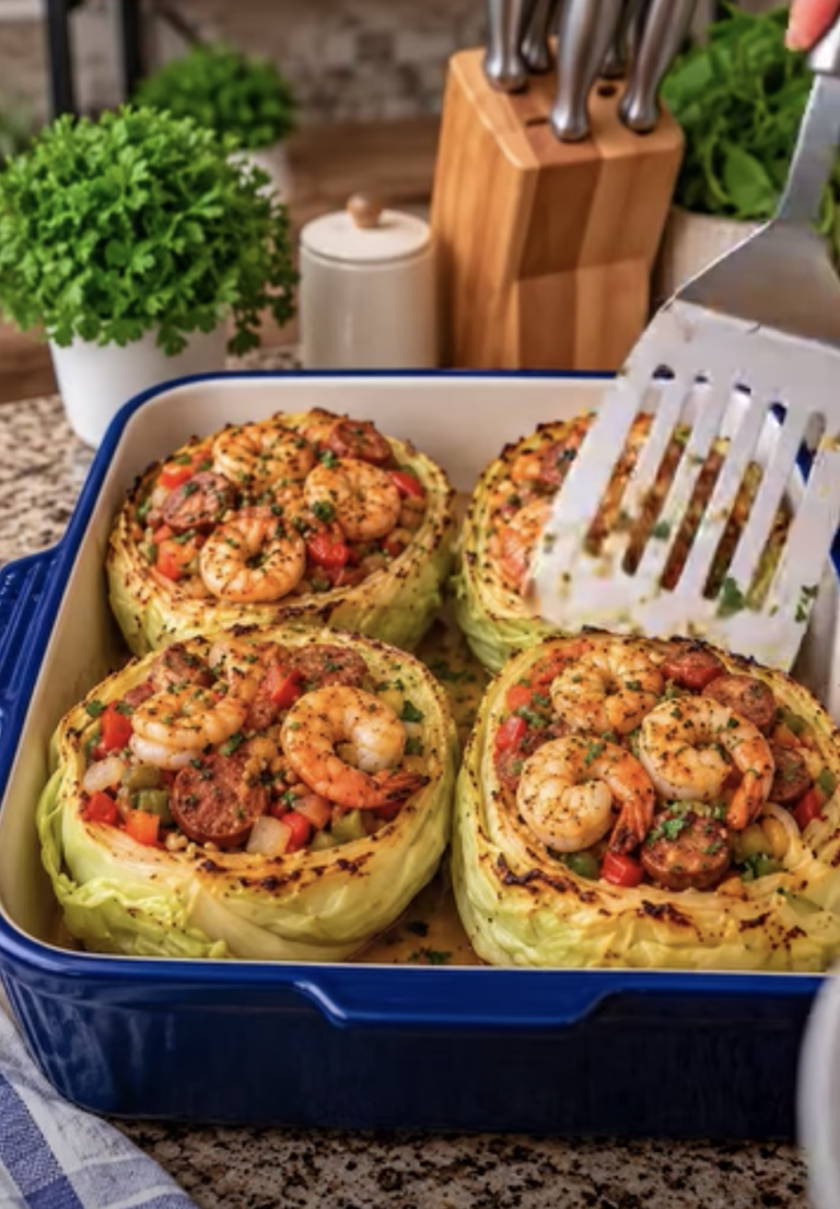 Cajun Shrimp Stuffed Cabbage Cups – Easy, Flavorful Baked Seafood Recipe