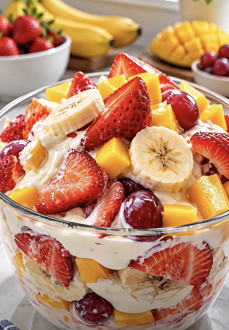 Creamy Fruit Salad – Easy, Sweet, and Refreshing Fruit Dessert
