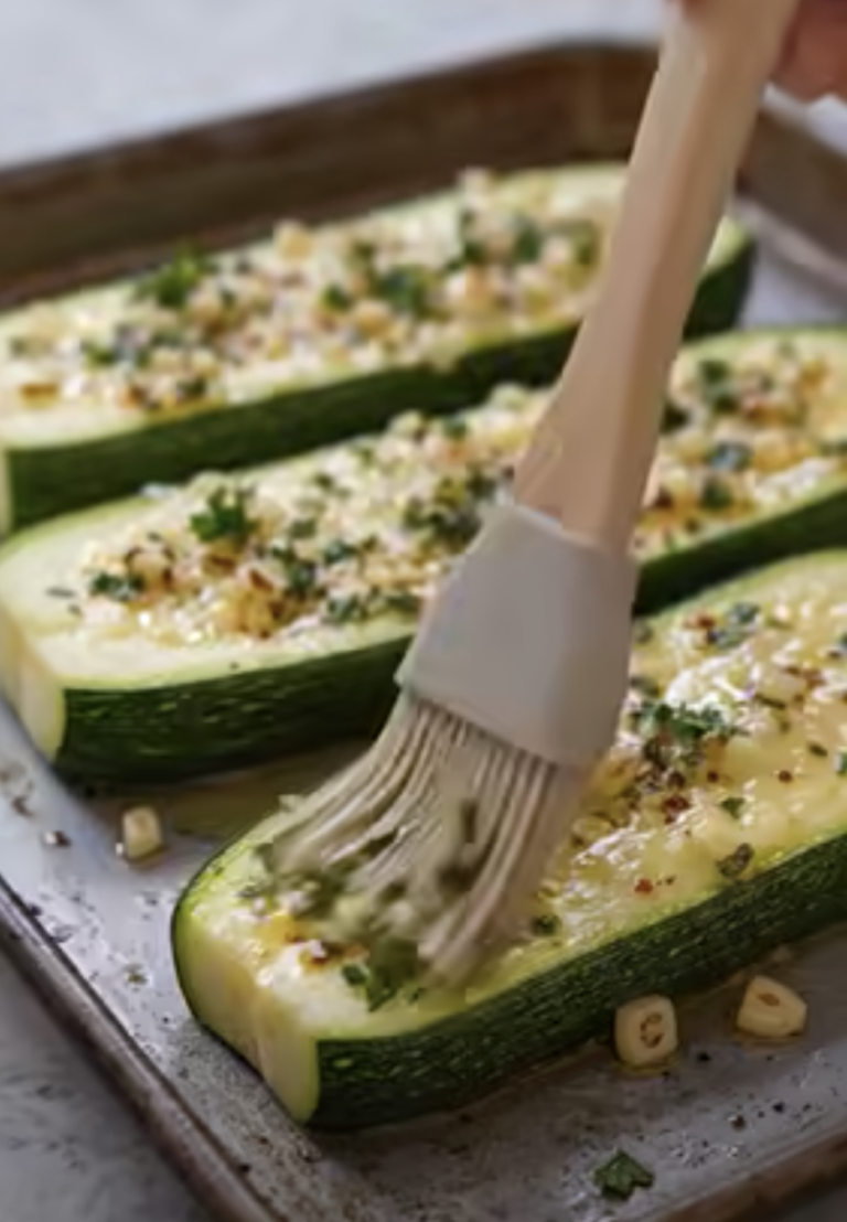 Cheesy Garlic Zucchini Steaks – Easy Oven-Baked Recipe with Mozzarella and Parmesan
