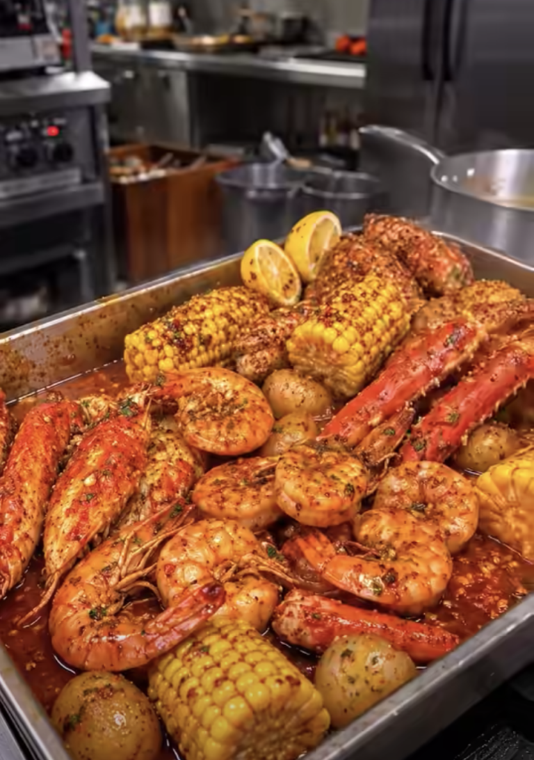 Seafood Boil with Shrimp and Imitation Crab – Easy Garlic Butter Seafood Dinner