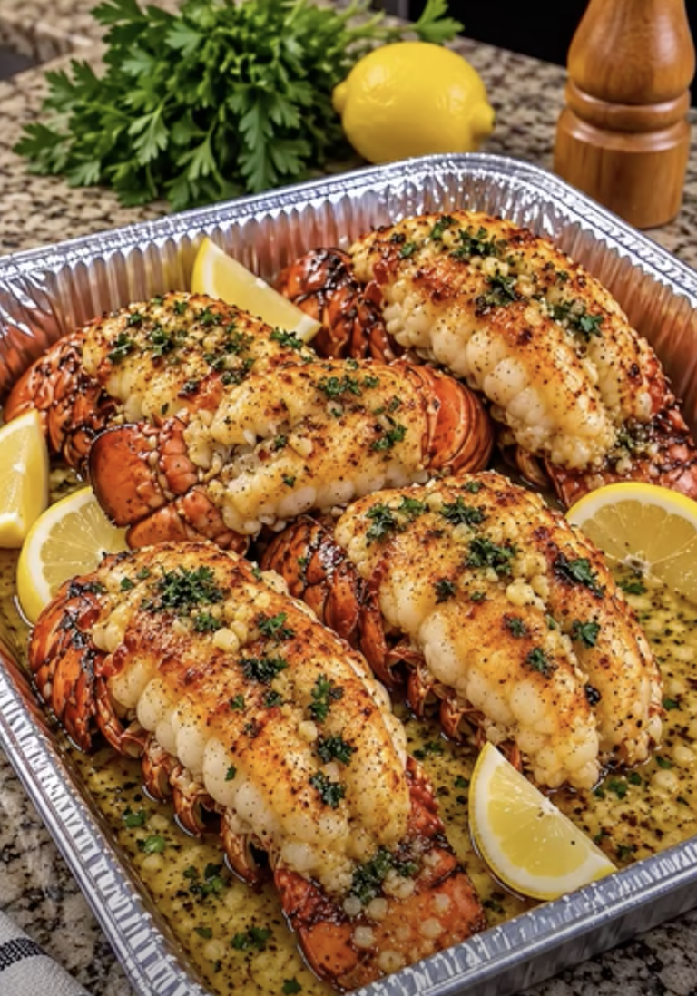 Lemon Garlic Butter Seafood Lobster Tails – Easy Oven-Baked Recipe