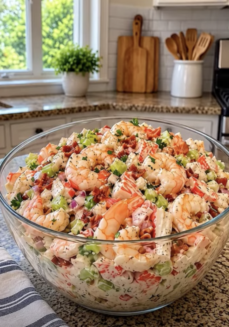 Seafood Salad with Turkey Bacon – Easy Creamy Seafood Salad Recipe