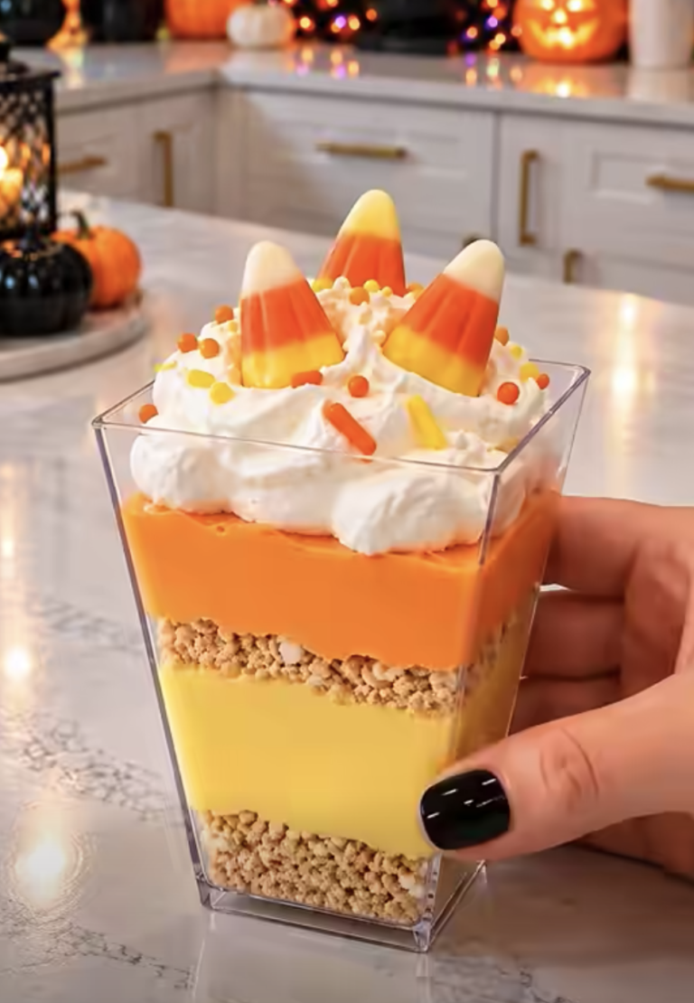 Vanilla Candy Corn Oreo Cups – Easy No-Bake Halloween Dessert