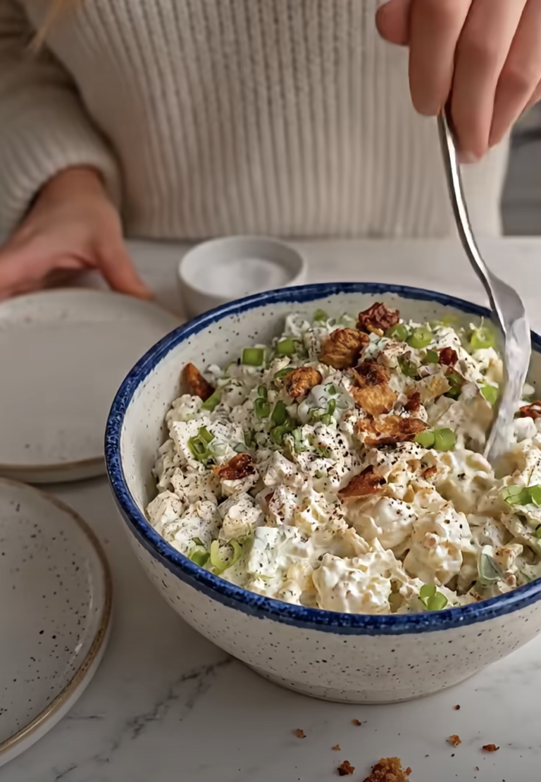 Creamy Crispy Potato Salad – Easy Golden Roasted Potato Salad Recipe