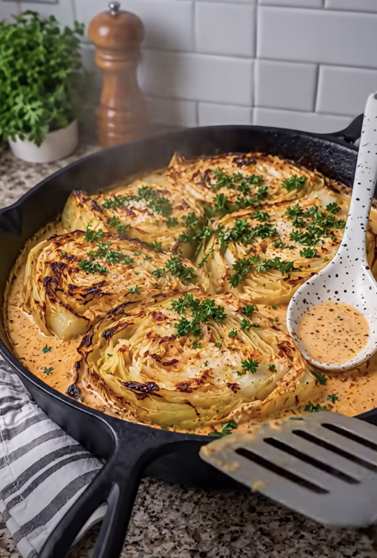 Garlic Butter Melting Cabbage – Easy, Tender, and Delicious Oven-Roasted Recipe