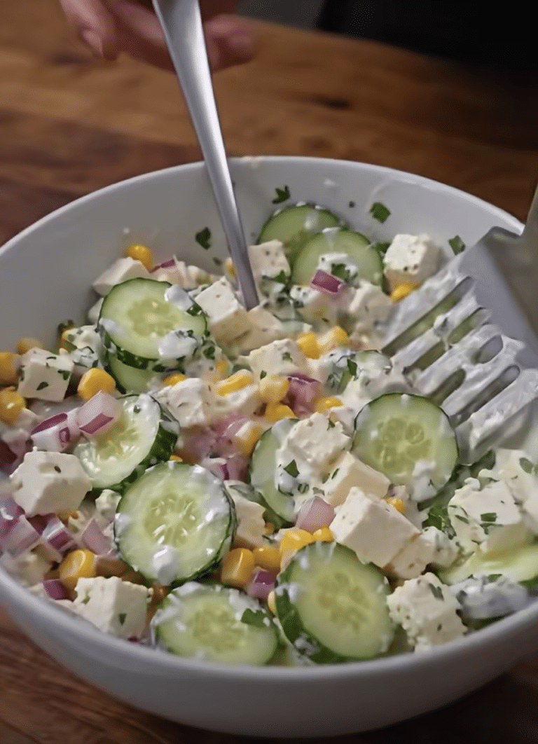 Creamy Cucumber Corn Salad – Easy, Fresh & Delicious Summer Side Dish