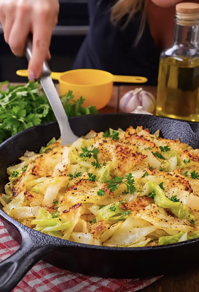 Garlic Butter Parmesan Skillet Cabbage – Easy Cheesy One-Pan Side Dish