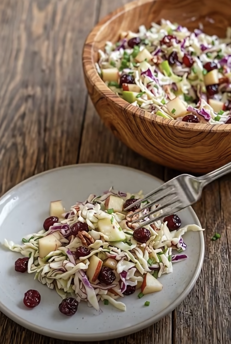 Apple Cranberry Pecan Coleslaw – Creamy, Crunchy & Delicious