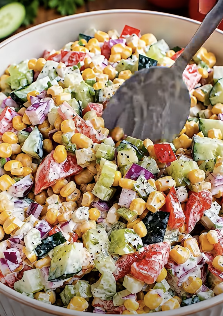 Creamy Cucumber Corn Salad – Easy, Fresh, and Delicious Summer Side Dish