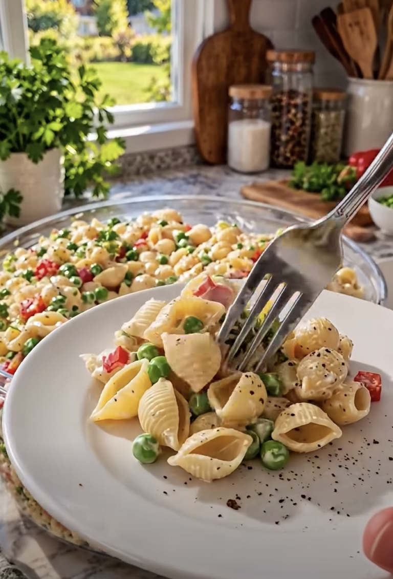 Creamy Pea and Pasta Salad – Easy, Colorful, and Delicious Summer Side Dish