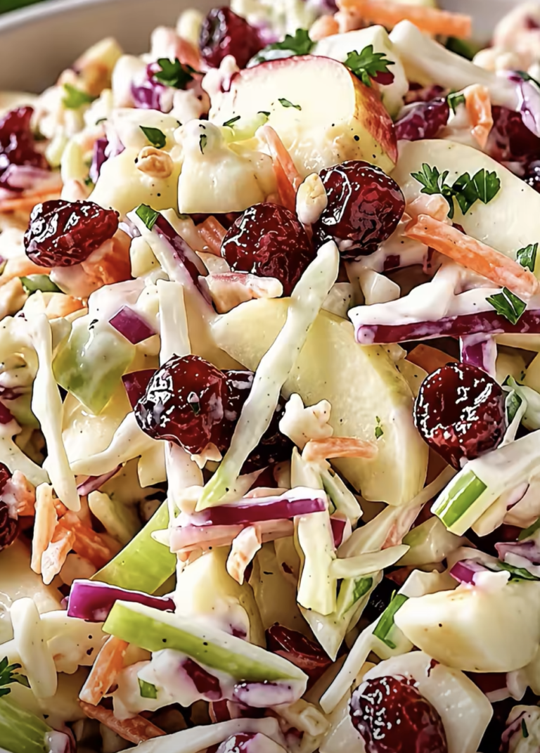 Apple Cranberry Coleslaw – Easy, Creamy, Crunchy, and Refreshing Recipe