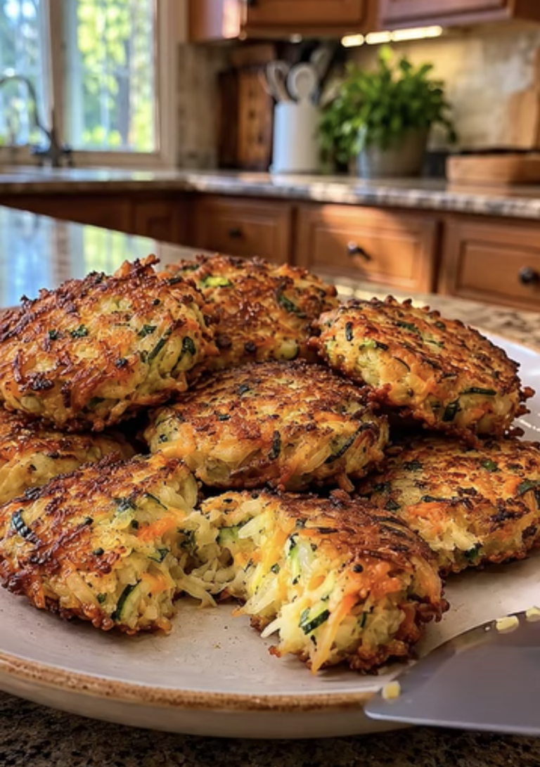 Crispy Zucchini and Potato Fritters with Cheese – Easy, Golden, and Delicious