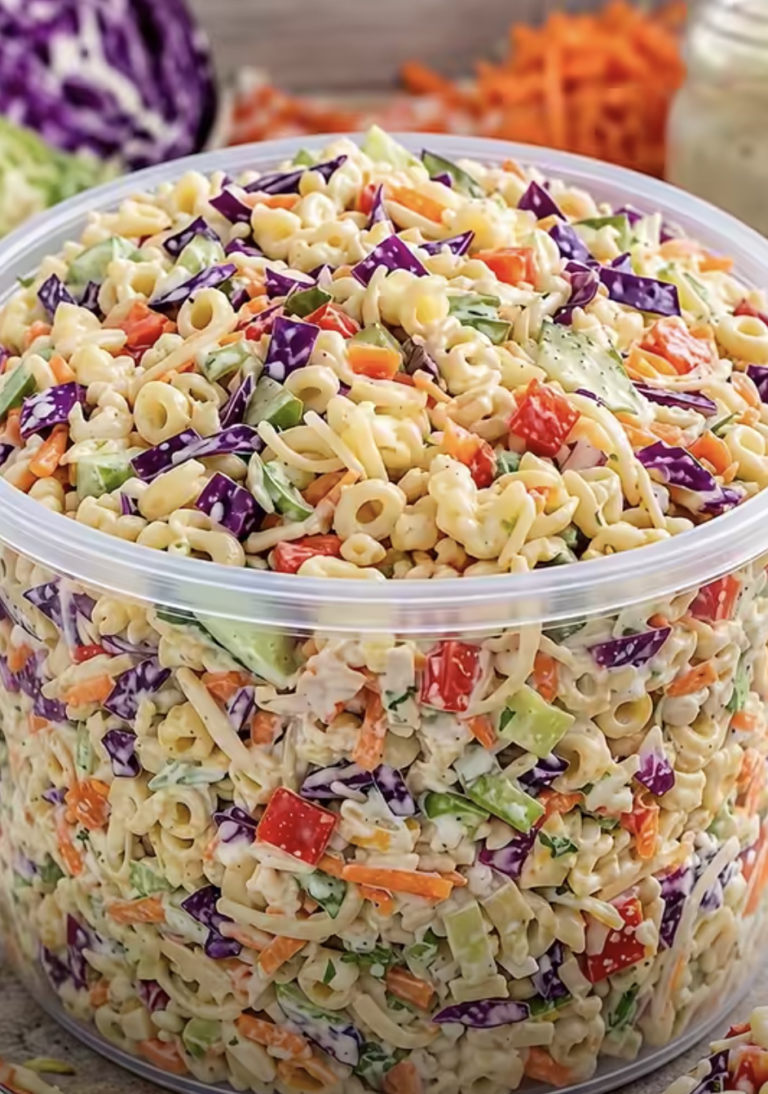 Creamy Coleslaw Pasta Salad – Creamy, Crunchy & Delicious